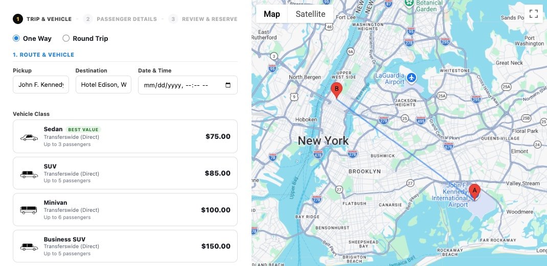 Branded booking site