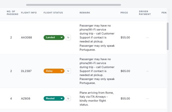 Automatic flight tracking